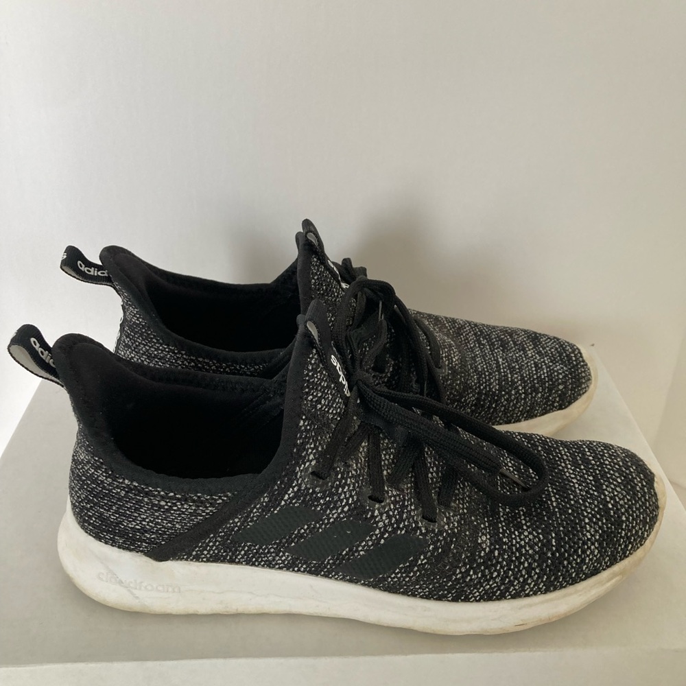 Adidas Cloudfoam Knit Black and Gray Shoes